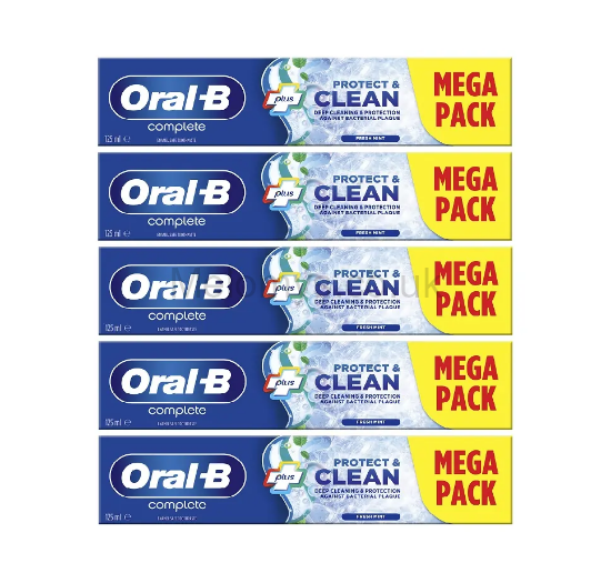 Picture of Oral-B Complete Plus Protect & Clean Toothpaste 125ml - Pack of 5