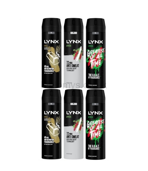 Picture of Lynx Mix Deodorant Body Sprays 200ml - Pack of 6