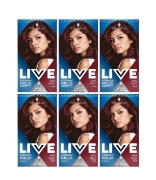 Picture of Schwarzkopf LIVE U68 Ruby Glaze Red Permanent Hair Dye - Pack of 6